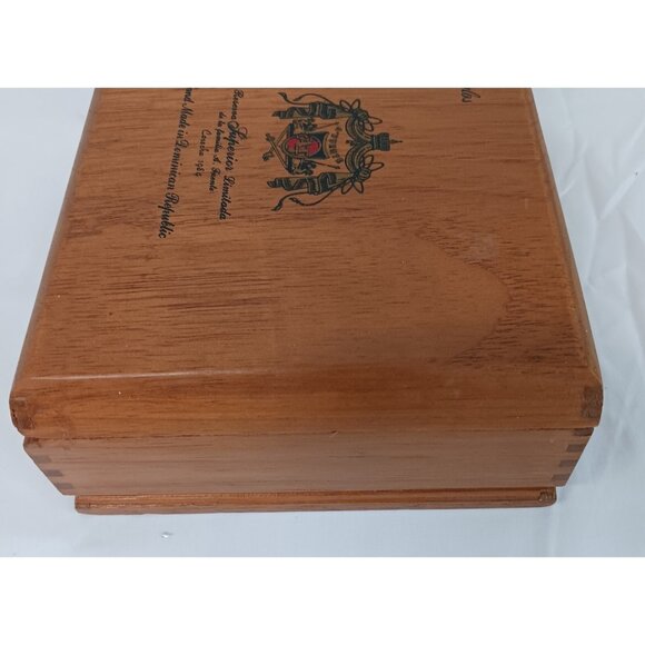 Arturo Fuente Don Carlos Empty Wooden Cigar Box 8 1/4" x 6 5/8" Crafts Stash GUC - Picture 6 of 13